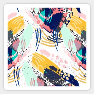 Modern abstract creative brush strokes Sticker